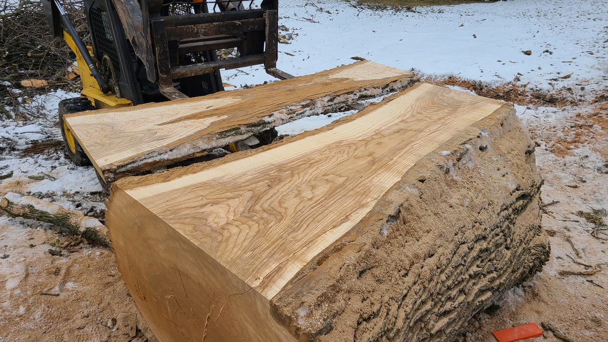 Ash Slab 103"x23"-40"x2.5"