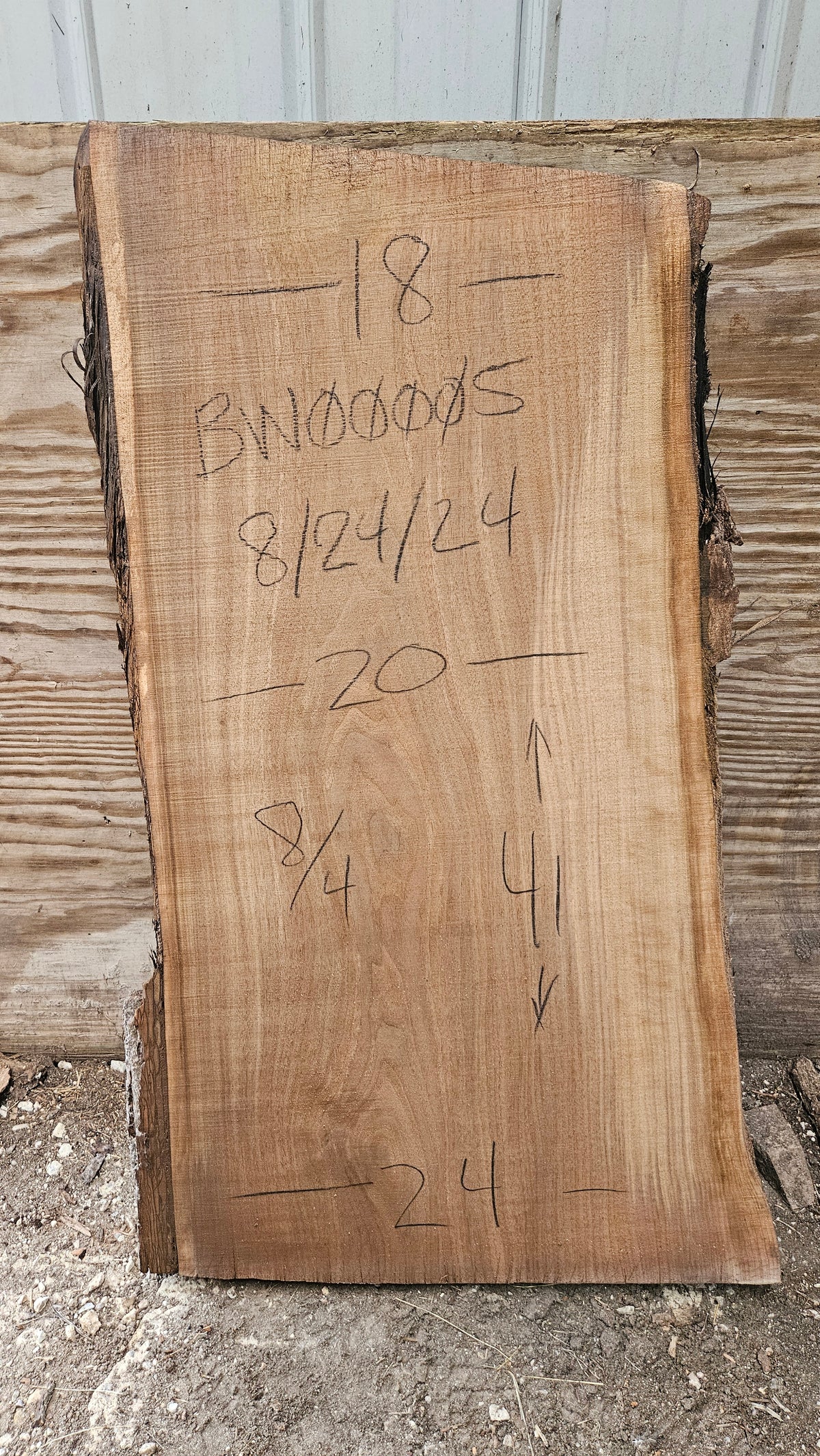 Black Walnut Live Edge Slab 41"x20"-25"x2"