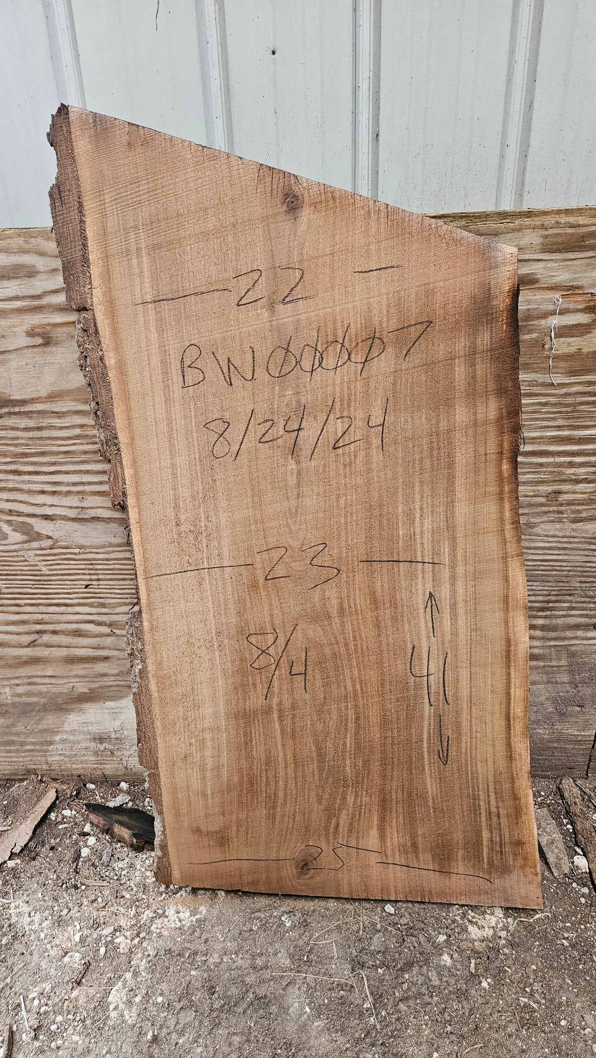 Black Walnut Live Edge Slab 41"x22"-25"x2"