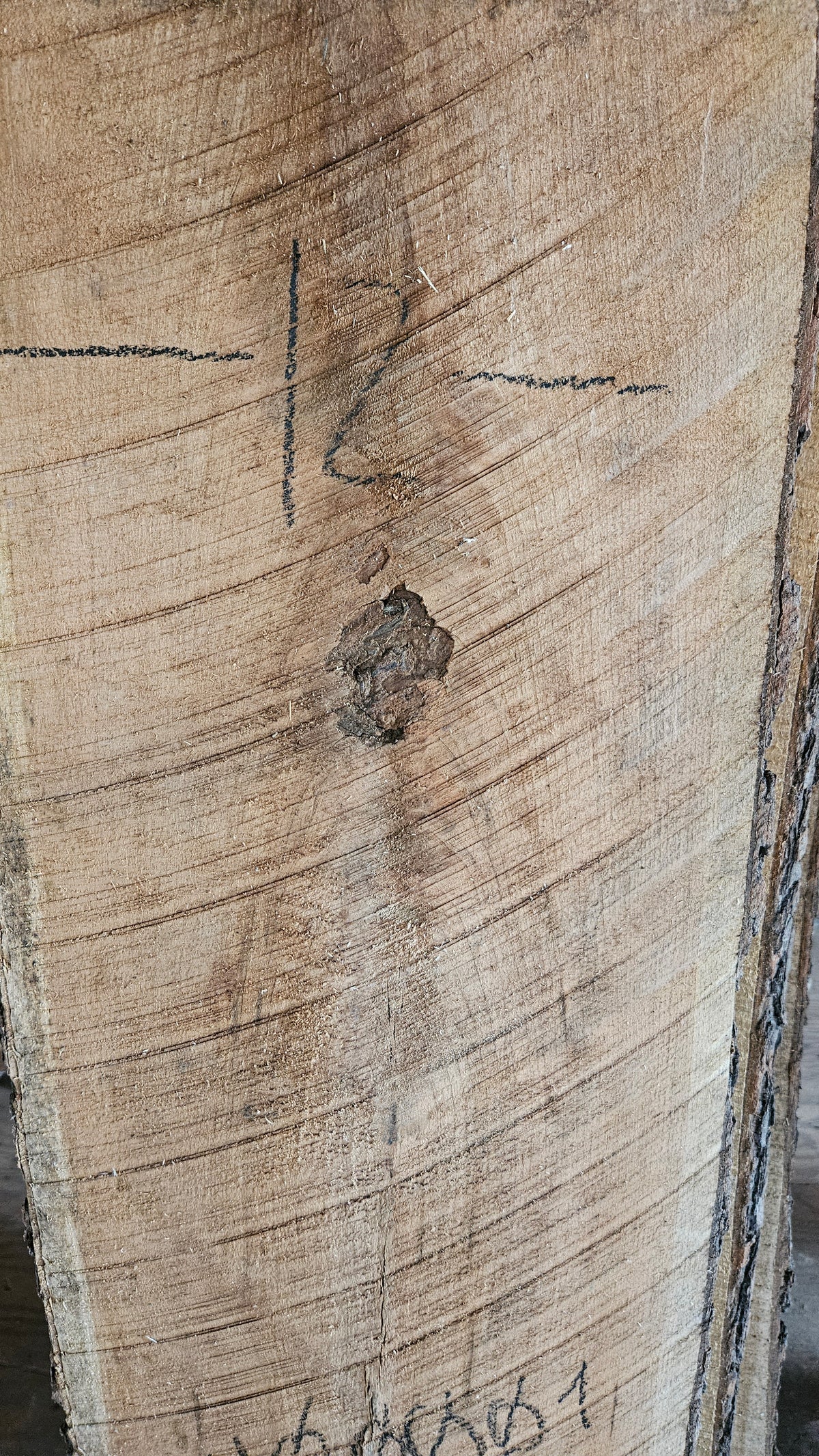 Black Cherry Live Edge Slab 108"x10"-13"x1.75"