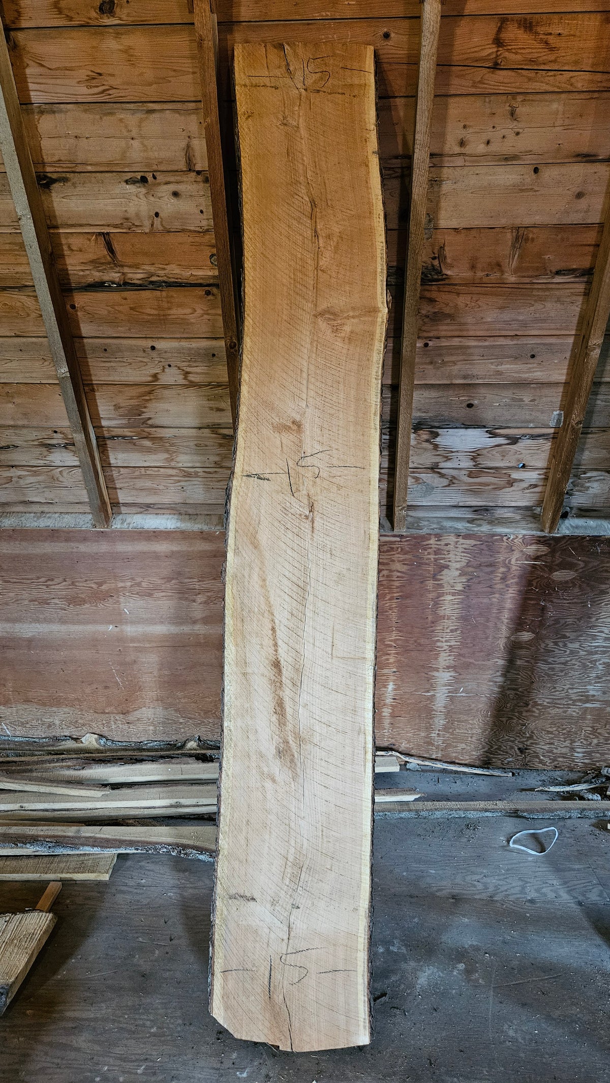 Black Cherry Live Edge Slab 105"x14"-17"x1.25"
