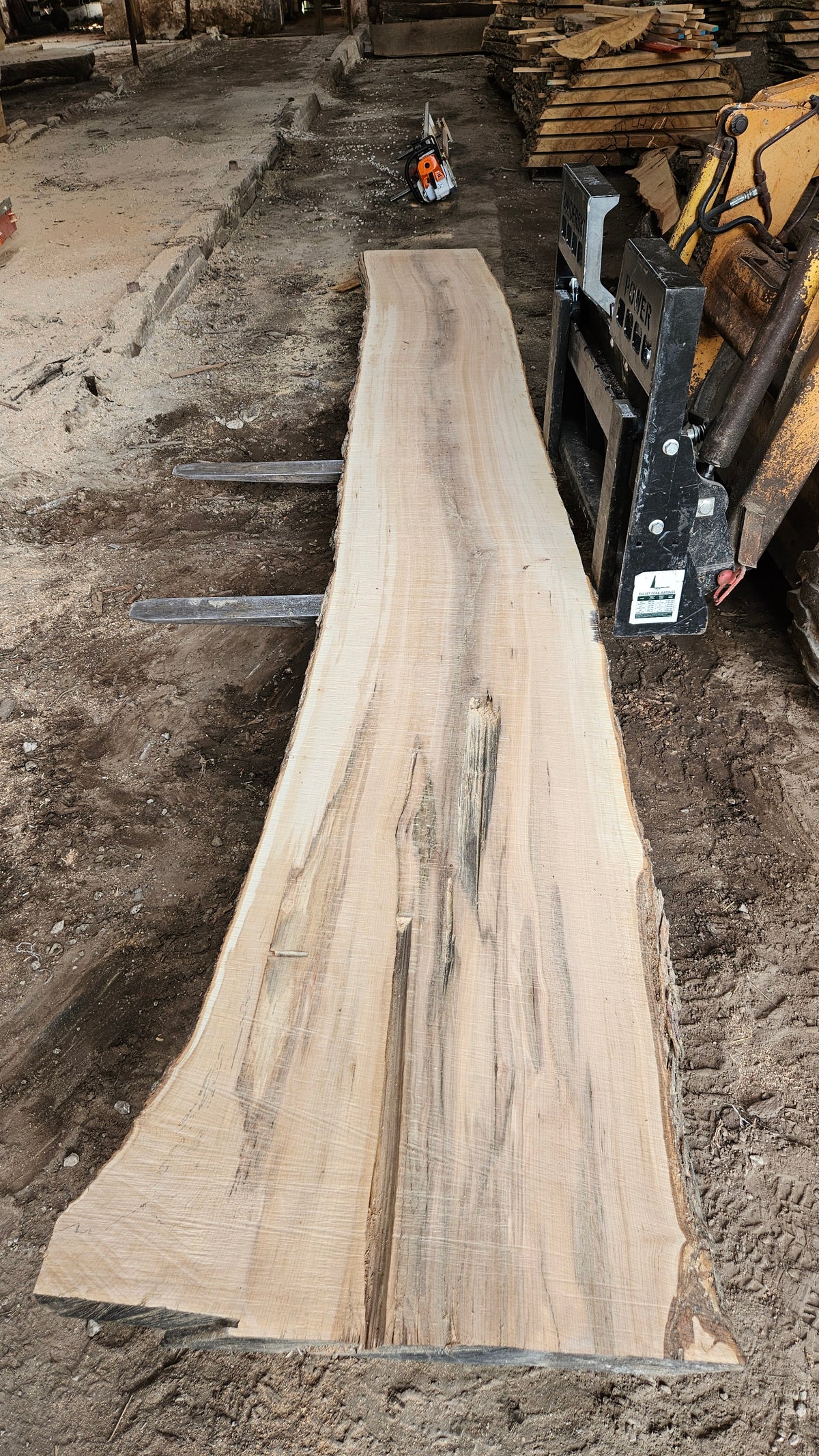 Sugar Maple Live Edge Slab 197"x22"-34"x2.5"
