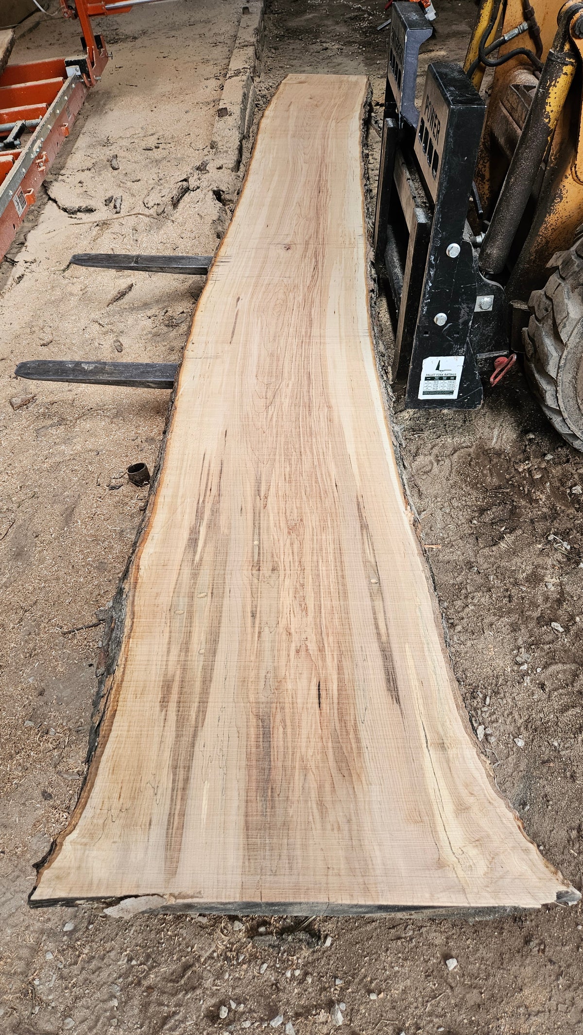 Sugar Maple Live Edge Slab 197"x22"-34"x2.5"