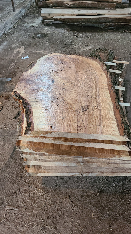 Ash Slab 70"x39"-50"x3"