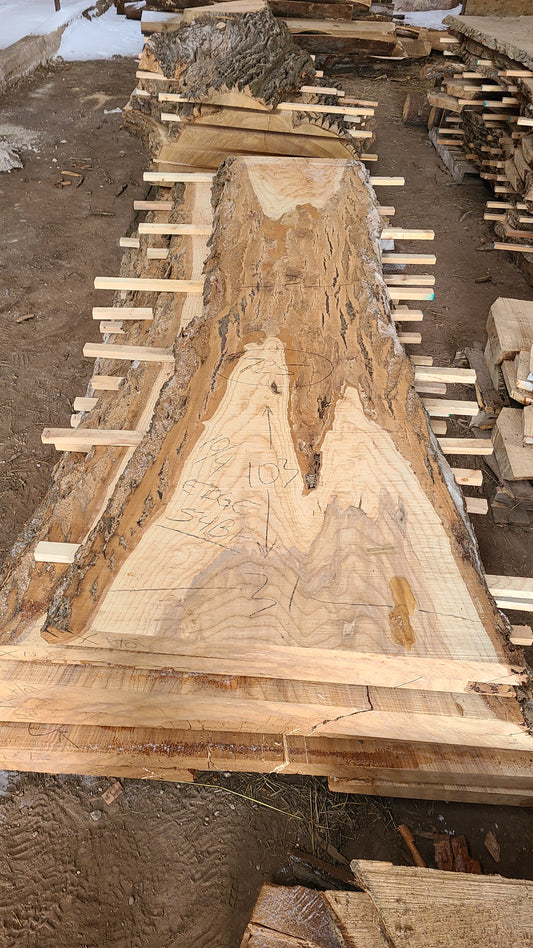 Ash Slab 103"x24"-31"x2.5"