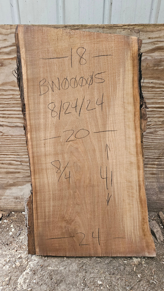 Black Walnut Live Edge Slab 41"x20"-25"x2"