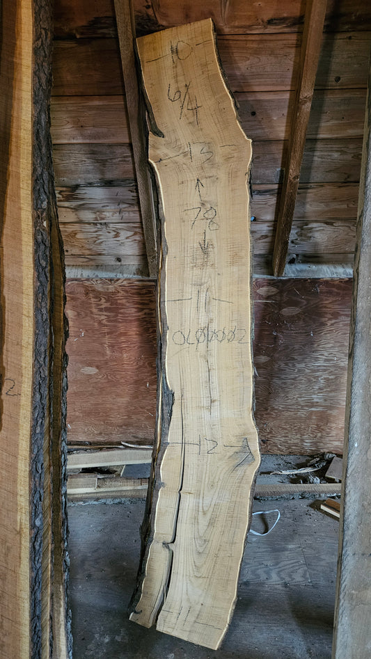 Russian Olive Live Edge Slab 78"x10"-13"x1.5"